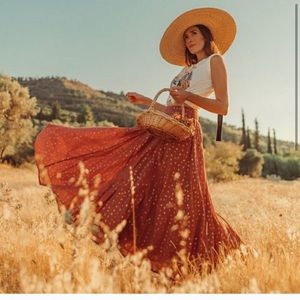 Anthropologie maxi skirt